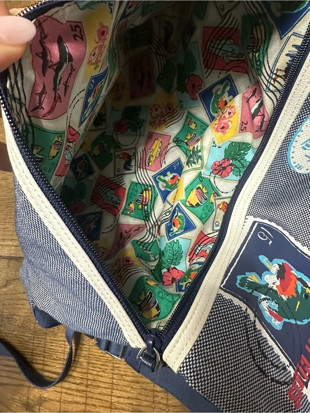 NWT Vera Bradley Beach Backsack Postage Stamp Rare